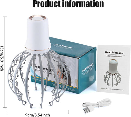 Achezo® OctoWave Electric Octopus Scalp Massager & Stress Relief Tool