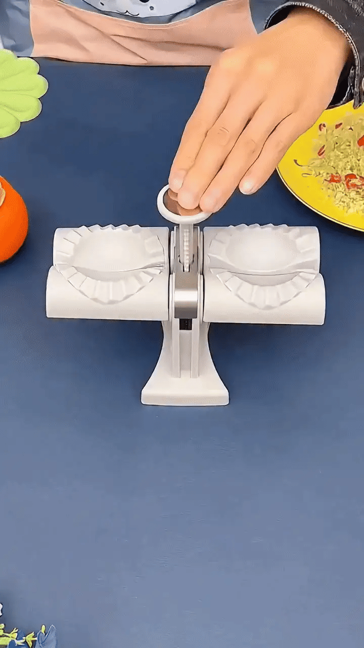 Automatic Dumpling Machine | Dual-Slot Quick Dumpling Maker & Sealing Tool - آلة صنع الزلابية التلقائية | أداة سريعة لصنع وإغلاق الزلابية بفتحتين