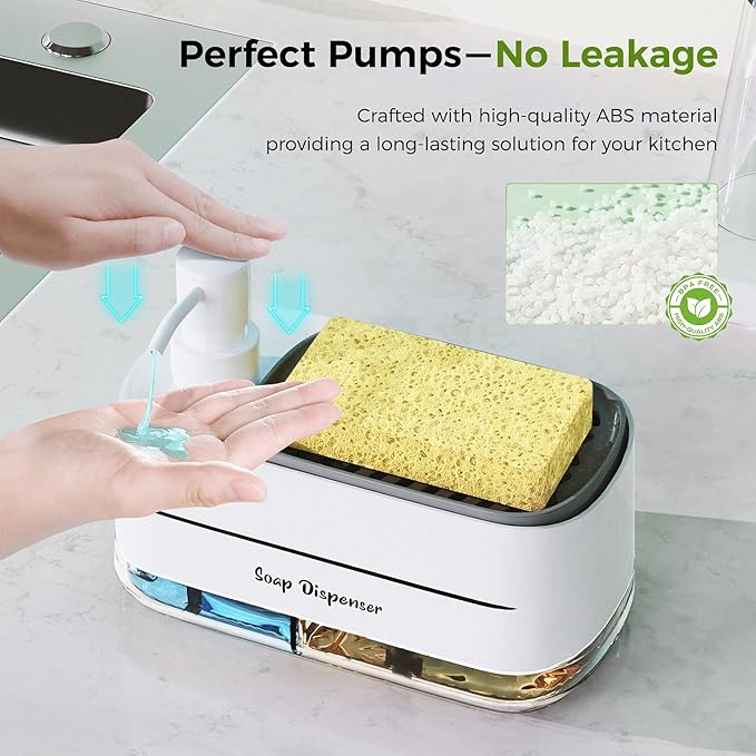 Bathroom Soap Dispenser Set | Elegant Kitchen & Bathroom Liquid Pump Bottles - طقم موزع صابون الحمام والمطبخ | زجاجات ضخ أنيقة للسوائل
