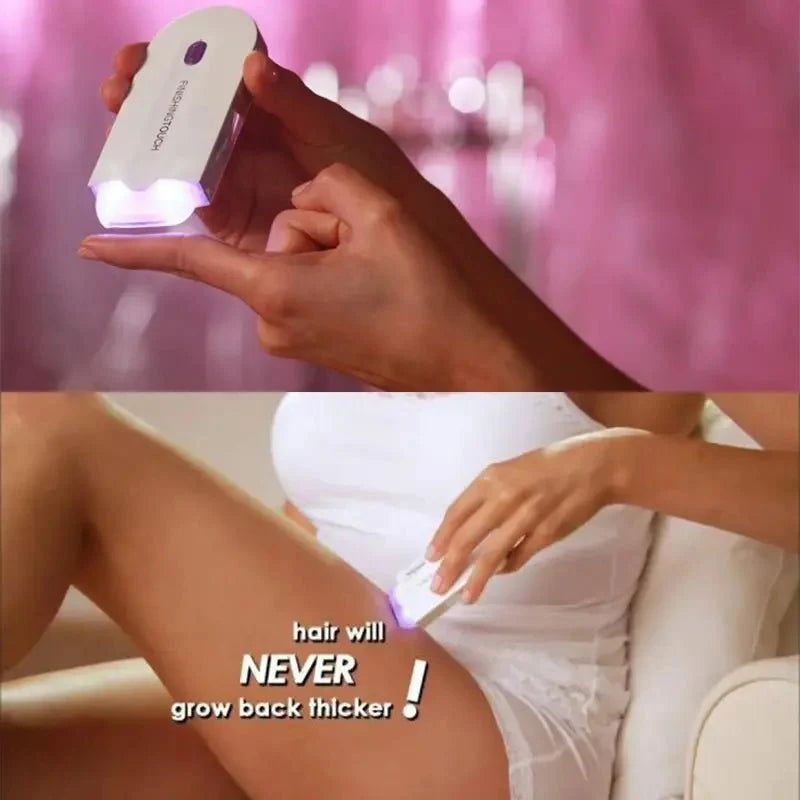Finishing Touch Hair Epilator: Pain-Free Rechargeable Hair Remover جهاز إزالة الشعر بدون ألم بتقنية الاستشعار الضوئي للبشرة الحساسة