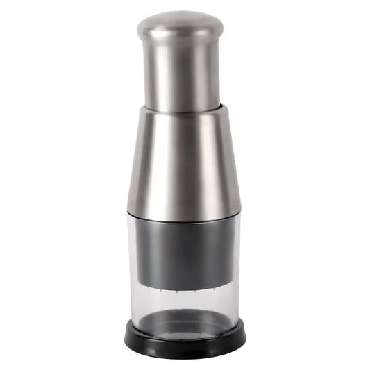Stainless Steel Manual Garlic Crusher & Vegetable Chopper | Hand-Press Kitchen Squeezer - مفرمة ثوم وبصل يدوية من الفولاذ المقاوم للصدأ | قطاعة خضروات ومكبس ثوم للمطبخ