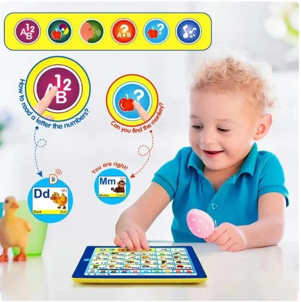 Kids Learning Pad Book: Interactive Musical & Educational Toy جهاز وكتاب التعلم التفاعلي للأطفال لتنمية المهارات واللغة