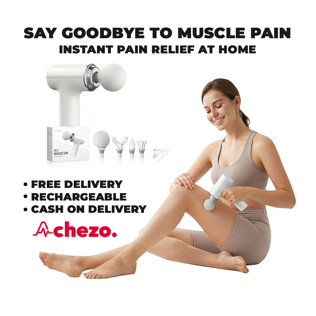 Achezo™ ElitePro 4-in-1 Ultimate Percussion Massager - Multi-Functional Deep Tissue Body Massager with 4 Massage Heads, Type-C Charging & Long Battery Life