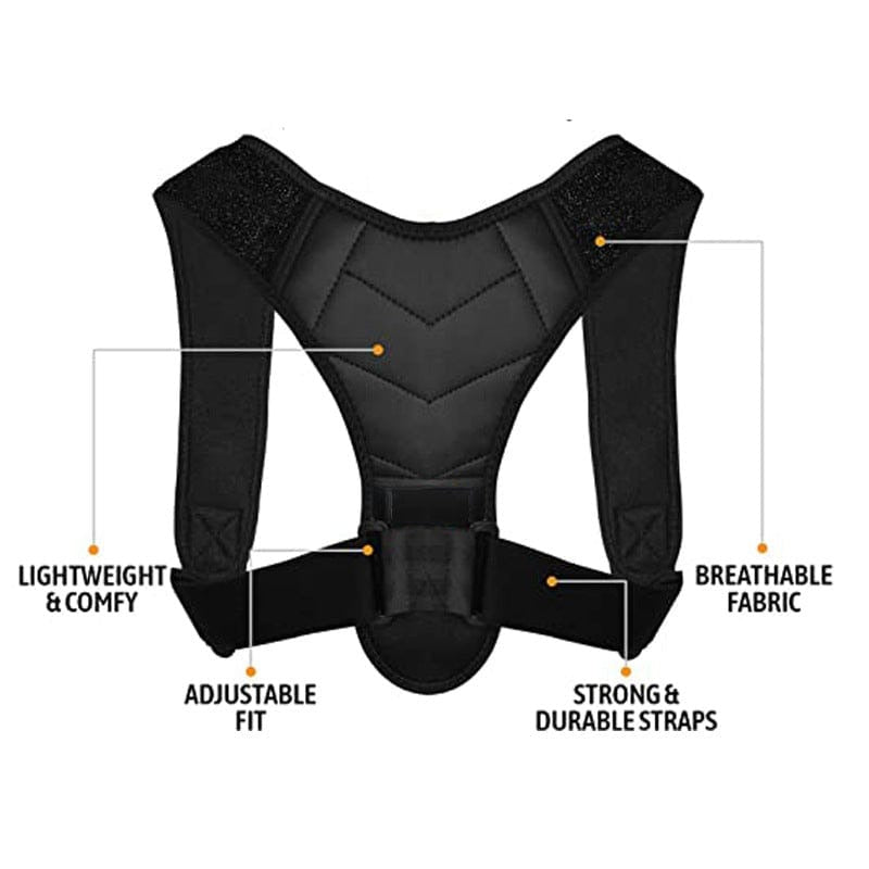 Achezo® PostureAlign Pro Adjustable Back & Shoulder Support Brace for Men and Women