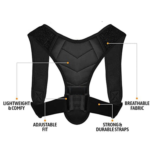 Achezo® PostureAlign Pro Adjustable Back & Shoulder Support Brace for Men and Women