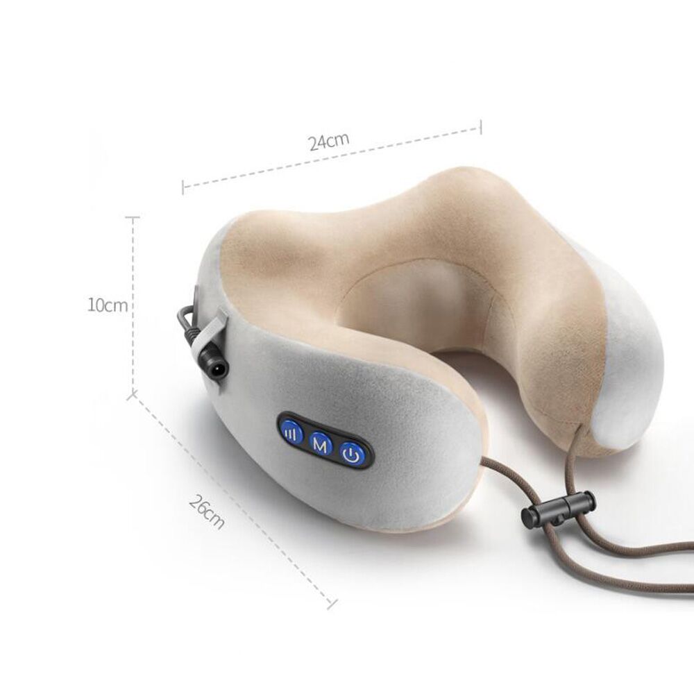Achezo® CloudRest USB Rechargeable U-Shaped Cervical Massage Pillow