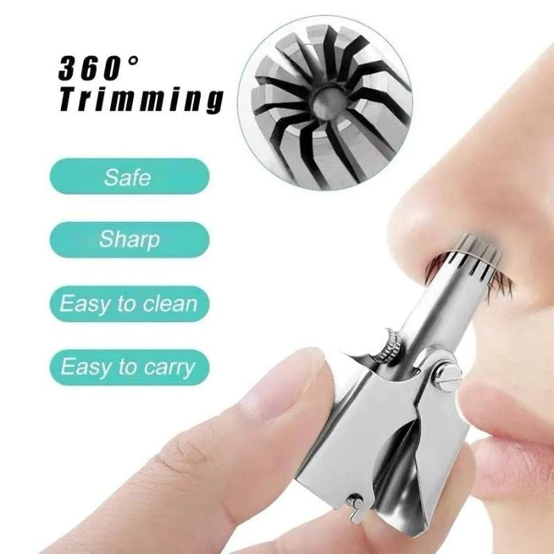 Achezo® PrecisionTrim Stainless Steel Manual Nose Hair Trimmer