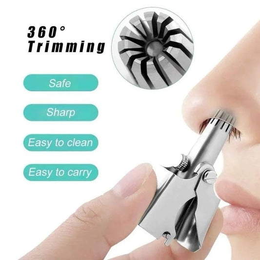 Achezo® PrecisionTrim Stainless Steel Manual Nose Hair Trimmer