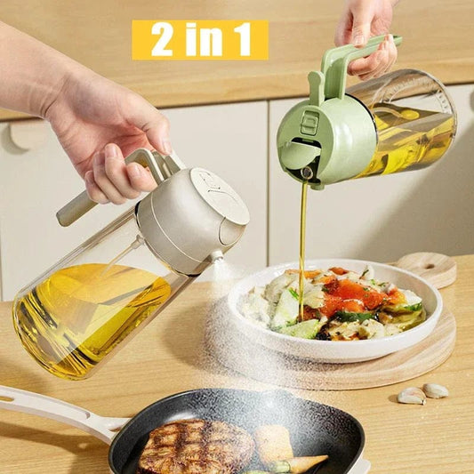 Achezo® ChefSpray 2-in-1 Glass Oil Sprayer & Pourer Bottle (470ml)