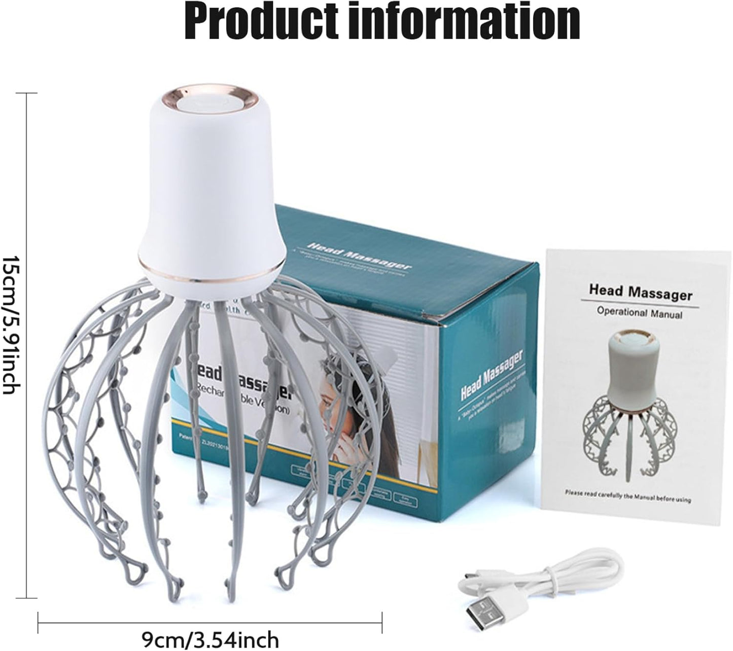 Achezo® OctoWave Electric Octopus Scalp Massager & Stress Relief Tool