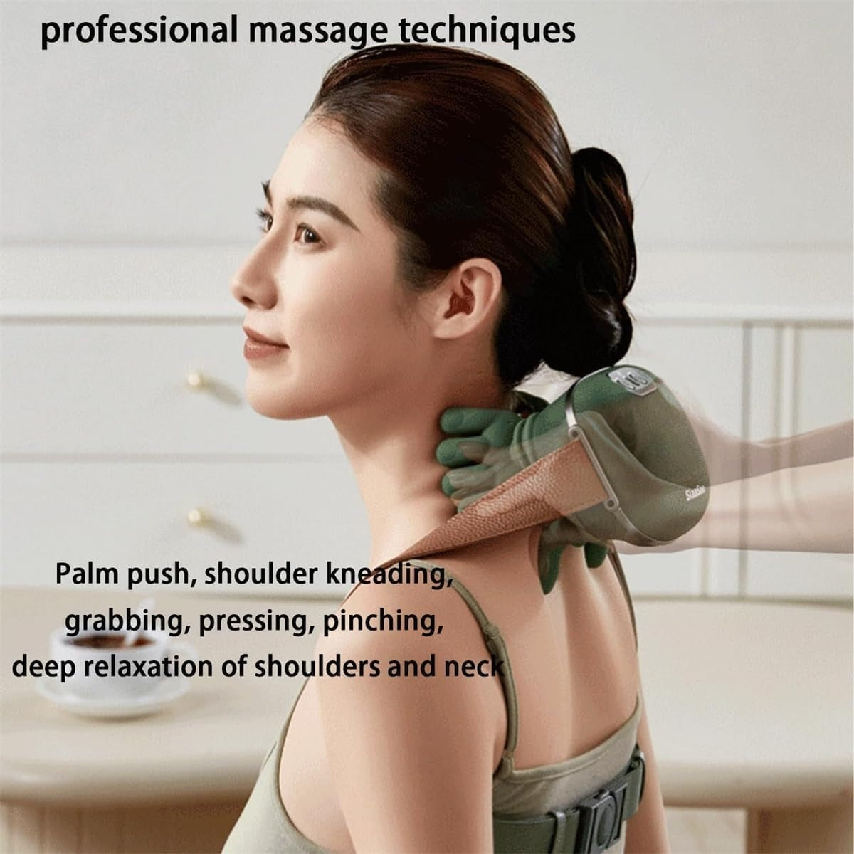 Achezo® ProKnead Smart Finger Pressure Heated Neck & Shoulder Massager