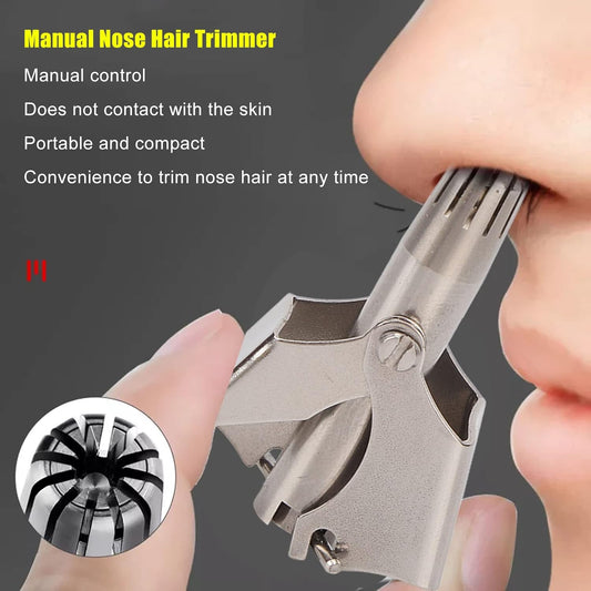 Achezo® PrecisionTrim Stainless Steel Manual Nose Hair Trimmer