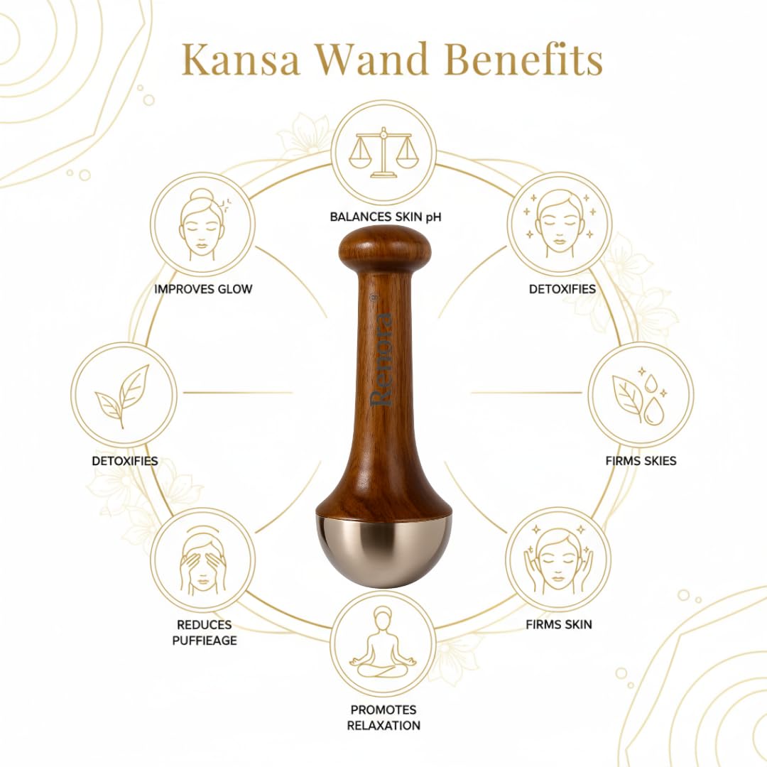 Achezo® KansaWand Ayurvedic Bronze Facial & Foot Massage Tool