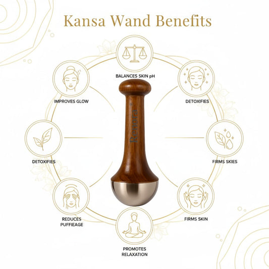 Achezo® KansaWand Ayurvedic Bronze Facial & Foot Massage Tool