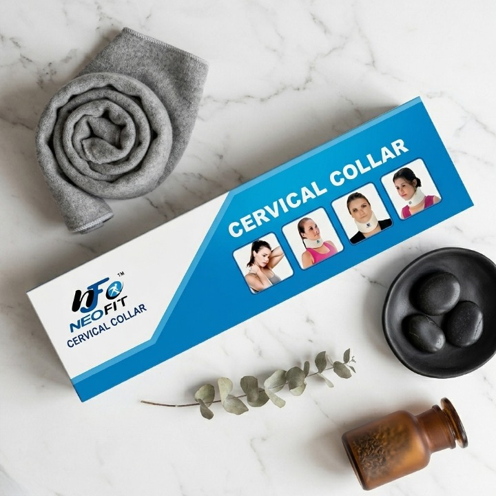 Achezo® OrthoSupport Cervical Collar for Neck Support & Immobilization (Free Size)