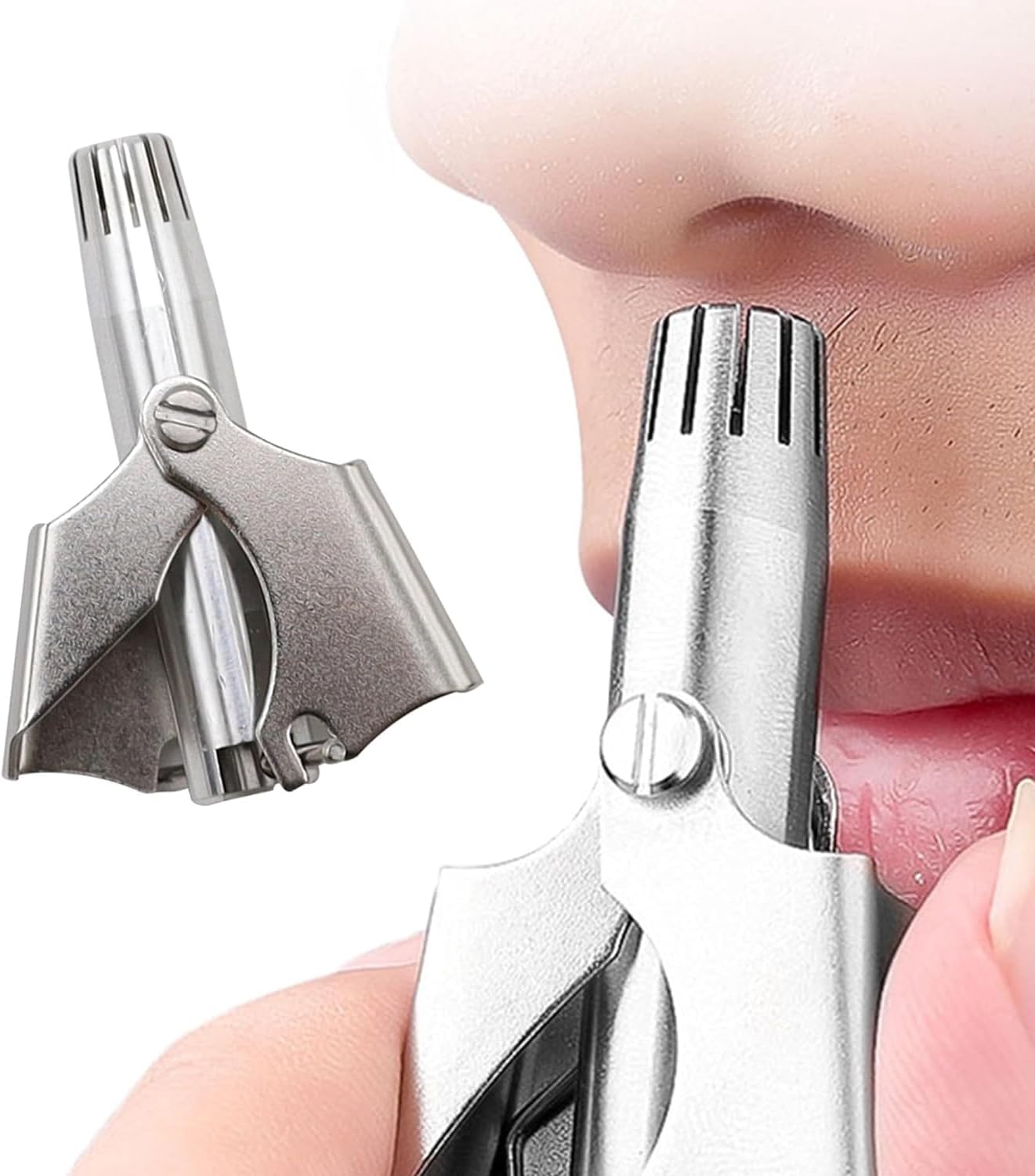 Achezo® PrecisionTrim Stainless Steel Manual Nose Hair Trimmer