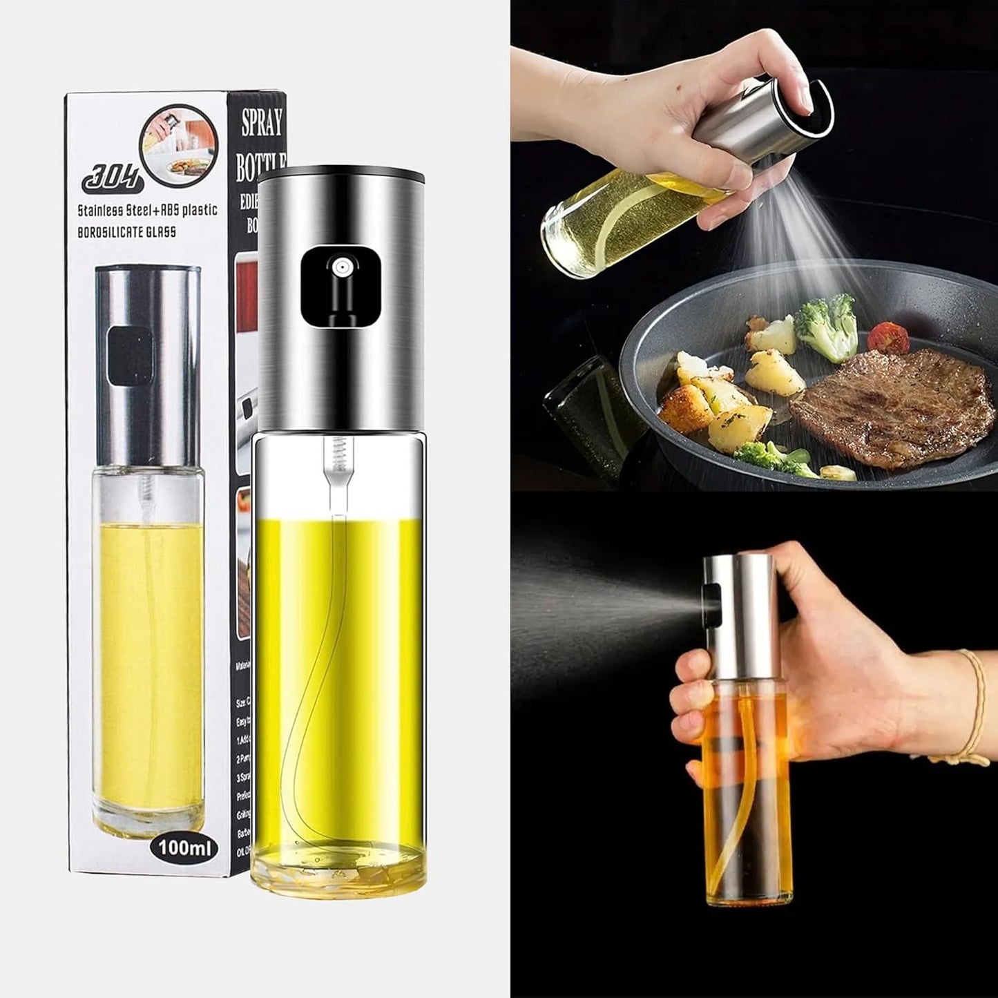 Achezo® ChefSpray Ultra 1000ml Glass Cooking Oil Sprayer