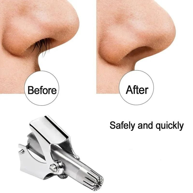 Achezo® PrecisionTrim Stainless Steel Manual Nose Hair Trimmer