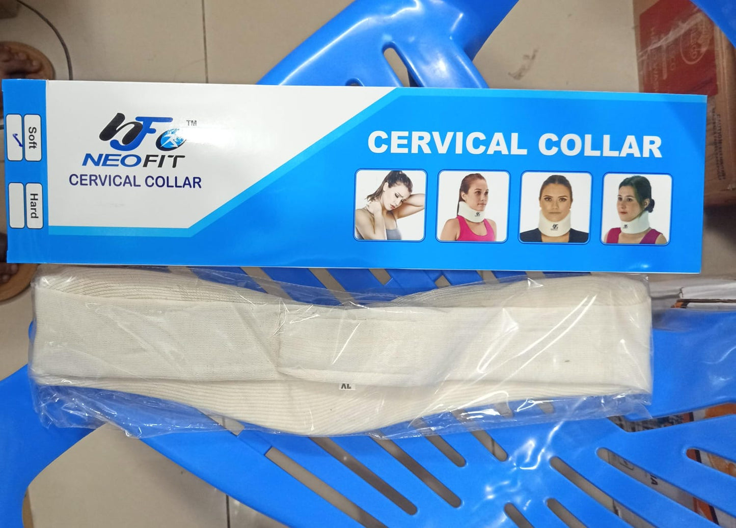 Achezo® OrthoSupport Cervical Collar for Neck Support & Immobilization (Free Size)