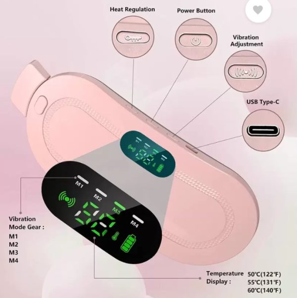 Achezo® ThermoEase Portable Menstrual Heating & Cramp Relief Massager Belt