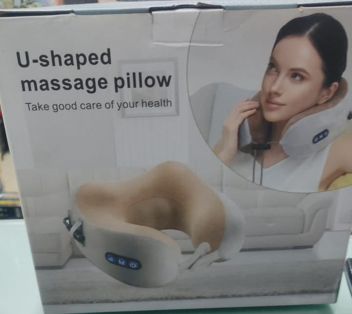 Achezo® CloudRest USB Rechargeable U-Shaped Cervical Massage Pillow
