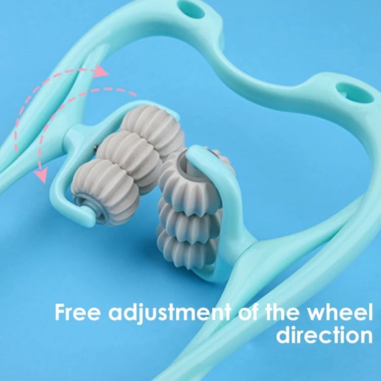 Achezo® Elite 6-Wheel Deep Tissue Neck & Shoulder Pressure Point Massager (Random Color)