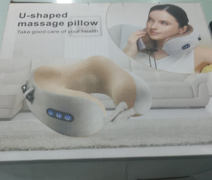 Achezo® CloudRest USB Rechargeable U-Shaped Cervical Massage Pillow