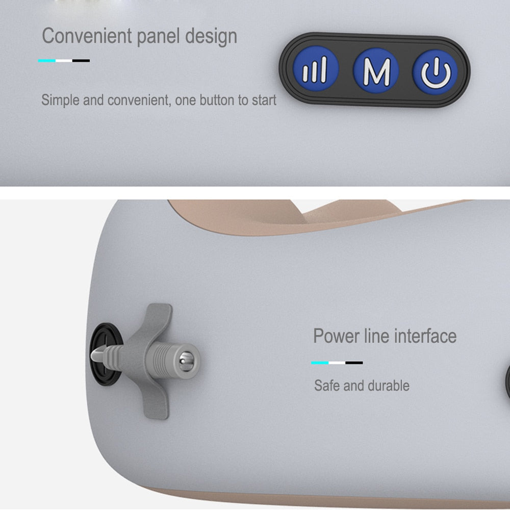 Achezo® CloudRest USB Rechargeable U-Shaped Cervical Massage Pillow
