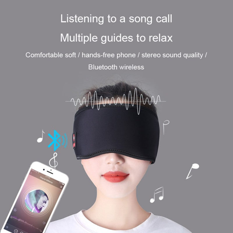 Bluetooth 5.0 Meditation Eye Mask: Total Light Block & Fatigue Relief  قناع العين المضيء الذكي للبلوتوث 5.0 لمساعدة النوم وتخفيف التعب