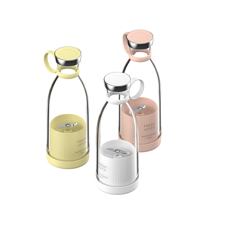 350ML Portable Electric Juicer Blender: USB Rechargeable Smoothie Maker  خلاط عصير كهربائي محمول 350 مل قابل للشحن مع 4 شفرات حادة