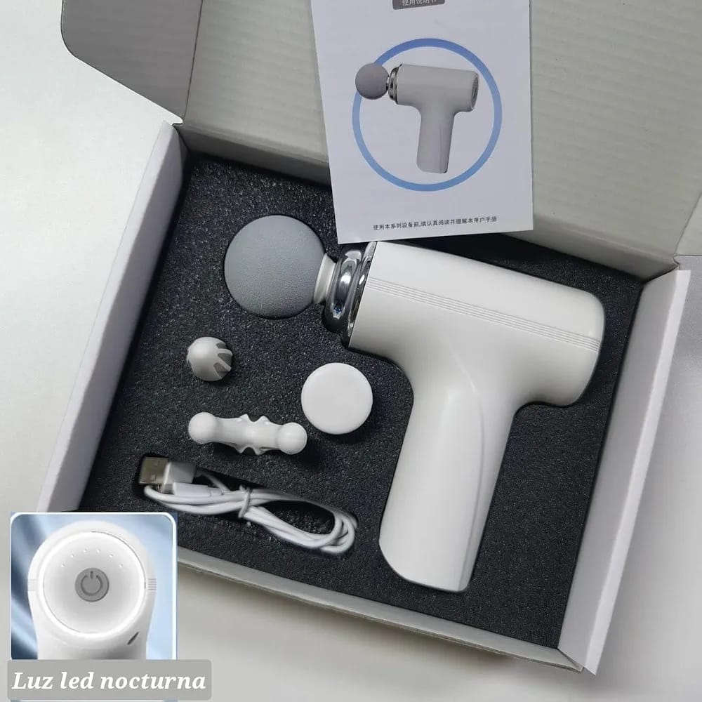 Achezo™ ElitePro 4-in-1 Ultimate Percussion Massager - Multi-Functional Deep Tissue Body Massager with 4 Massage Heads, Type-C Charging & Long Battery Life