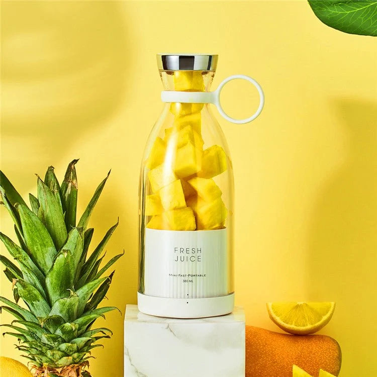 350ML Portable Electric Juicer Blender: USB Rechargeable Smoothie Maker  خلاط عصير كهربائي محمول 350 مل قابل للشحن مع 4 شفرات حادة