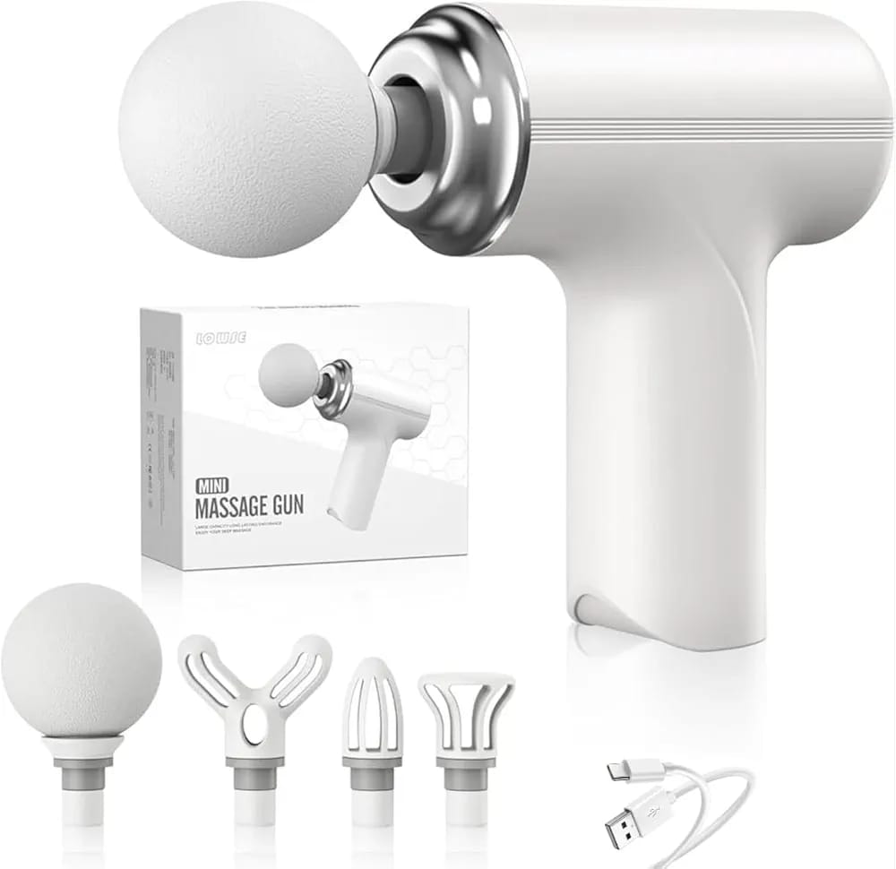 Achezo™ ElitePro 4-in-1 Ultimate Percussion Massager - Multi-Functional Deep Tissue Body Massager with 4 Massage Heads, Type-C Charging & Long Battery Life