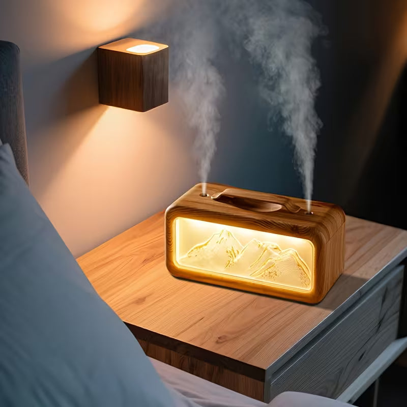 Portable Cool Mist Humidifier with 600ml Tank and USB Type-C - جهاز ترطيب الهواء المحمول برذاذ بارد مع خزان سعة 600 مل