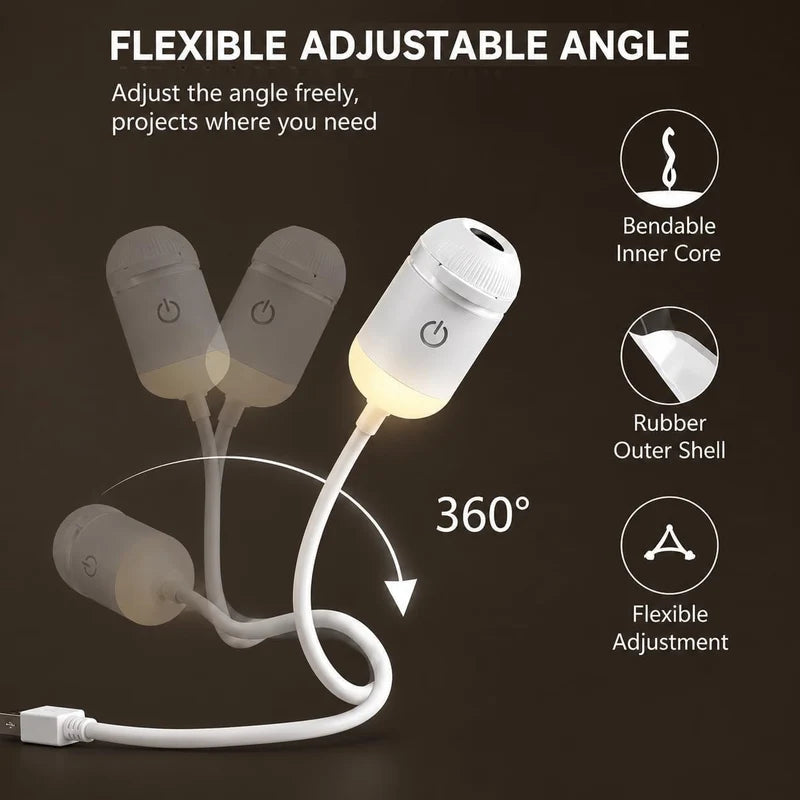Portable Mini USB Starry Sky Projection Lamp: Adjustable Ambient Night Light  مصباح العرض الضوئي المحمول USB لإضاءة نجوم السماء والديكور