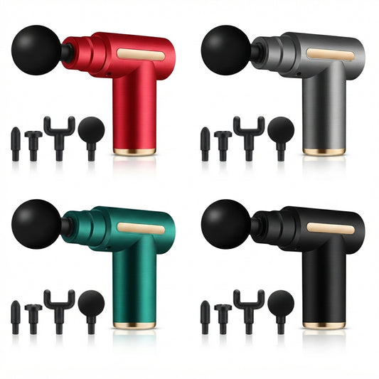Achezo™ | ElitePro 5-in-1 Multifunctional Deep Tissue Massage Gun & Full Body Relaxation Set (6 Speeds, 4 Heads)