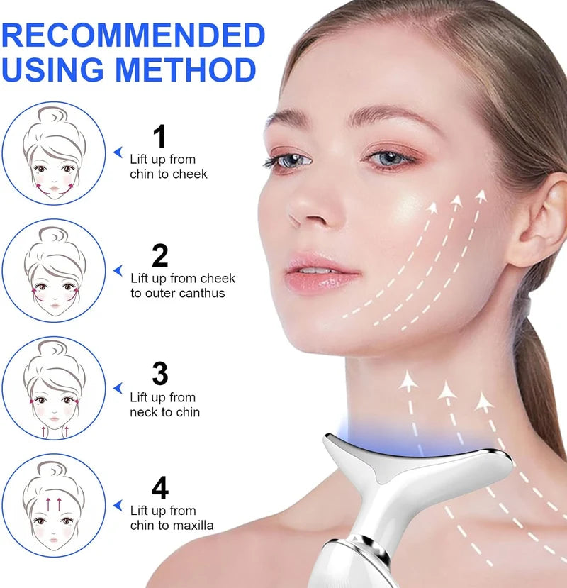 Anti-Wrinkle Beauty Apparatus: EMS & Thermal LED Face Massager  جهاز التجميل لمحاربة التجاعيد وتدليك الوجه والرقبة بتقنية EMS والضوء