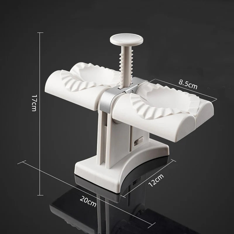 Automatic Dumpling Machine | Dual-Slot Quick Dumpling Maker & Sealing Tool - آلة صنع الزلابية التلقائية | أداة سريعة لصنع وإغلاق الزلابية بفتحتين