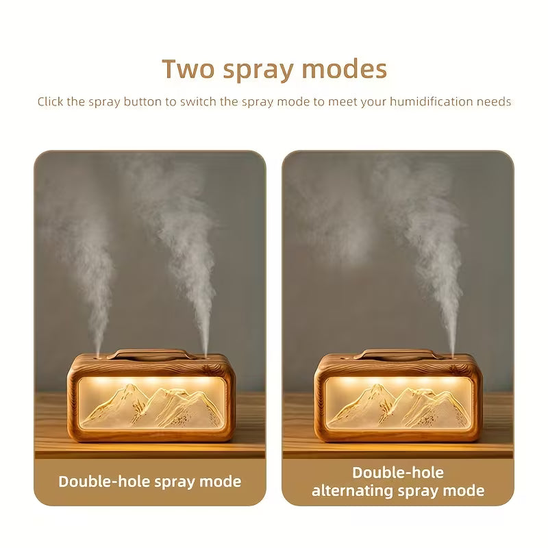Portable Cool Mist Humidifier with 600ml Tank and USB Type-C - جهاز ترطيب الهواء المحمول برذاذ بارد مع خزان سعة 600 مل