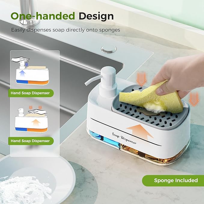 Bathroom Soap Dispenser Set | Elegant Kitchen & Bathroom Liquid Pump Bottles - طقم موزع صابون الحمام والمطبخ | زجاجات ضخ أنيقة للسوائل