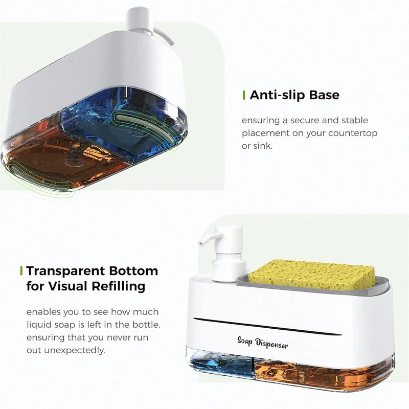 Bathroom Soap Dispenser Set | Elegant Kitchen & Bathroom Liquid Pump Bottles - طقم موزع صابون الحمام والمطبخ | زجاجات ضخ أنيقة للسوائل