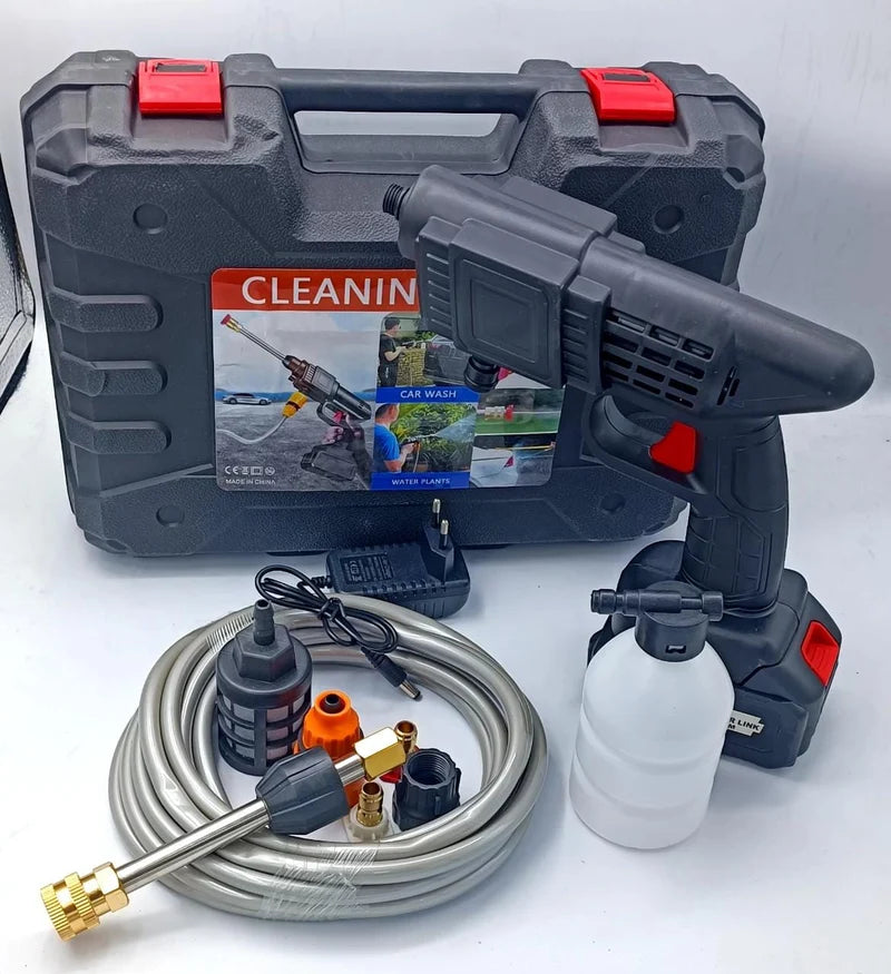 Cordless High-Pressure Washer | 24V Portable Rechargeable Car Washing Gun - غسالة ضغط سيارات لاسلكية | مسدس غسيل سيارات محمول وقابل لإعادة الشحن 24 فولت