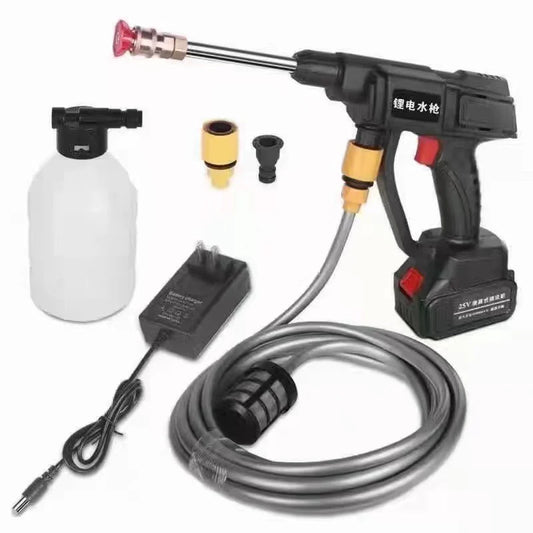 Cordless High-Pressure Washer | 24V Portable Rechargeable Car Washing Gun - غسالة ضغط سيارات لاسلكية | مسدس غسيل سيارات محمول وقابل لإعادة الشحن 24 فولت