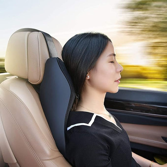 Ergonomic Memory Foam Car Neck Pillow | Breathable Cervical Spine Support - وسادة رقبة للسيارة من الإسفنج الذاكري المريح | دعم فقرات العنق ومقاومة التعب
