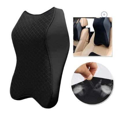 Ergonomic Memory Foam Car Neck Pillow | Breathable Cervical Spine Support - وسادة رقبة للسيارة من الإسفنج الذاكري المريح | دعم فقرات العنق ومقاومة التعب