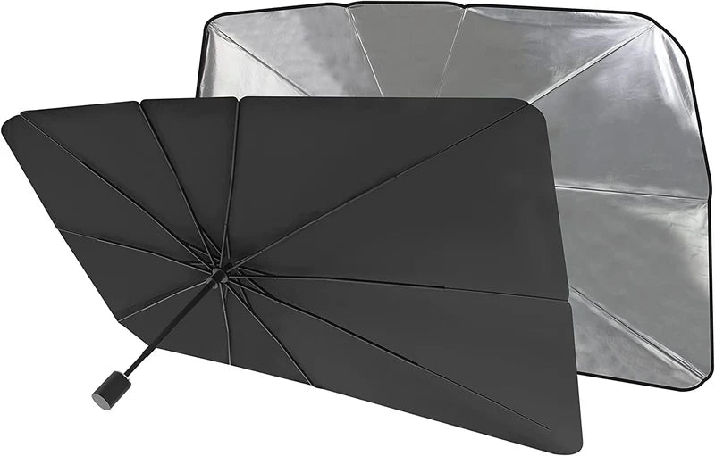 Car Windshield Sun Shade | Foldable Umbrella-Style UV Blocking Windshield Visor - مظلة زجاج السيارة الأمامي | مظلة حجب الأشعة فوق البنفسجية بتصميم قابل للطي