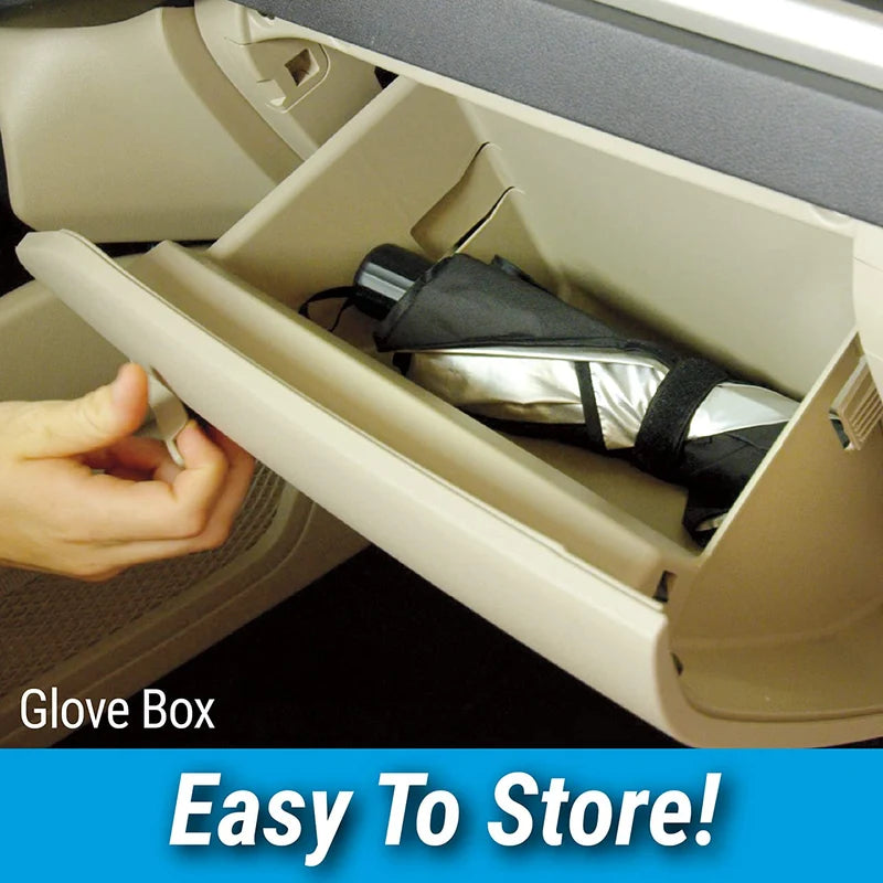 Car Windshield Sun Shade | Foldable Umbrella-Style UV Blocking Windshield Visor - مظلة زجاج السيارة الأمامي | مظلة حجب الأشعة فوق البنفسجية بتصميم قابل للطي