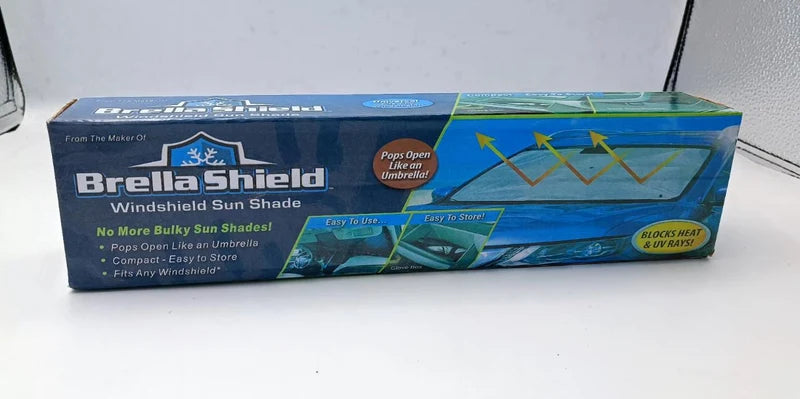 Car Windshield Sun Shade | Foldable Umbrella-Style UV Blocking Windshield Visor - مظلة زجاج السيارة الأمامي | مظلة حجب الأشعة فوق البنفسجية بتصميم قابل للطي