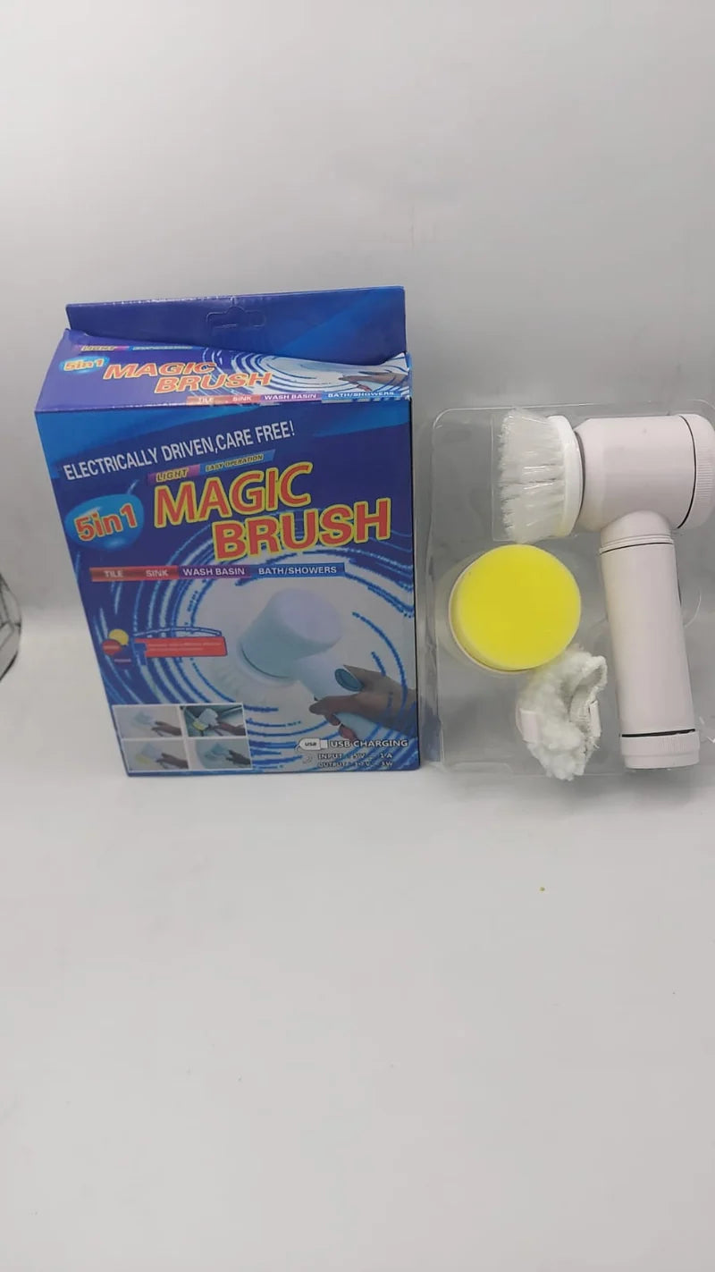 Cleaning Magic Electric Brush (5-in-1) | Cordless Handheld Rotary Scrubber - فرشاة التنظيف السحرية الكهربائية (5 في 1) | فرّاك لاسلكي محمول