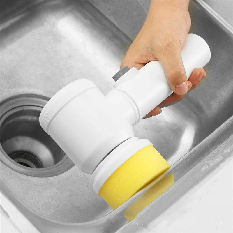 Cleaning Magic Electric Brush (5-in-1) | Cordless Handheld Rotary Scrubber - فرشاة التنظيف السحرية الكهربائية (5 في 1) | فرّاك لاسلكي محمول